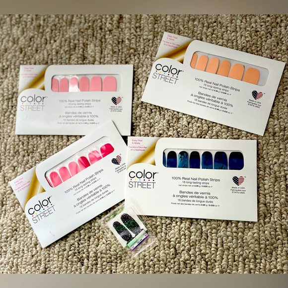 Color Street real nail polish strips 4 sets - Picture 1 of 7